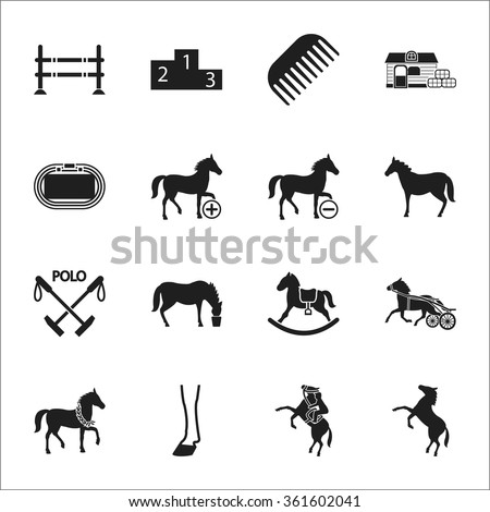 Horse icons set. 