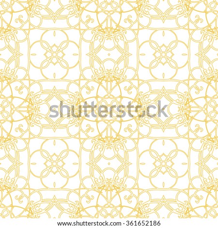 Seamless pattern gold Kaleidoscope