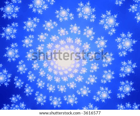 abstract fractal spiral or helix background in blue