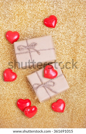 presents and hearts