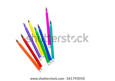 Felt-tip pens isolated Royalty-Free Stock Photo #361743050