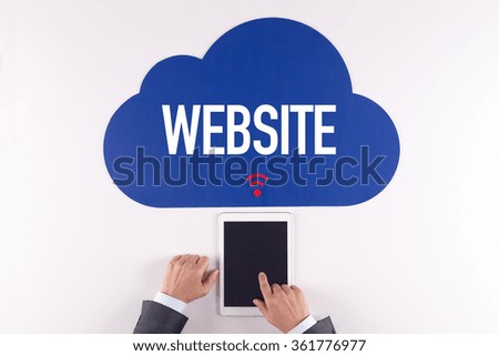 Cloud technology with a word WEBSITE