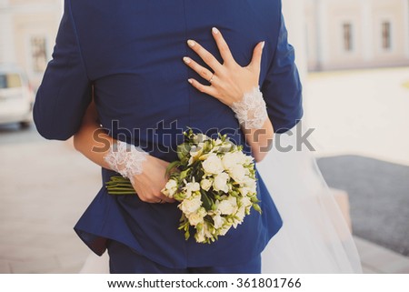 hands and body of brides