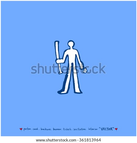 Hand drawn Sport illustration - vector / sports poster background