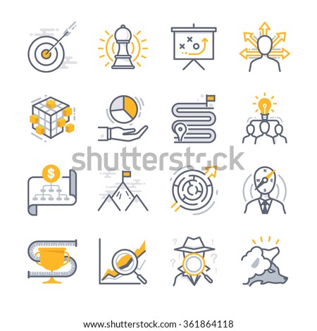 Business Strategy Icons Royalty-Free Stock Photo #361864118