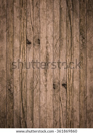 vintage aged yellow brown wooden vertical background texture with black vignette.