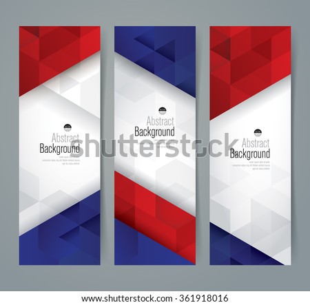 Collection banner design, France flag colors background, vector illustration.