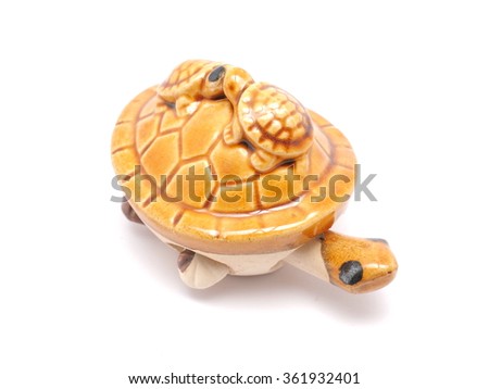 toy turtle on a white background