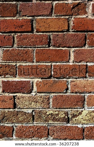 Textured image of brick wall. Good as backdrop or background.