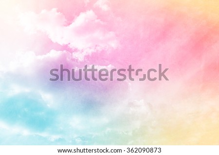 sky and clouds with gradient filter and grunge texture, nature abstract background