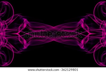 Fluffy Puffs of Smoke and Fog on Black Background Royalty-Free Stock Photo #362129801