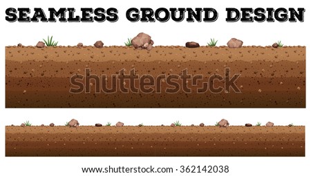 Seamless ground surface design illustration