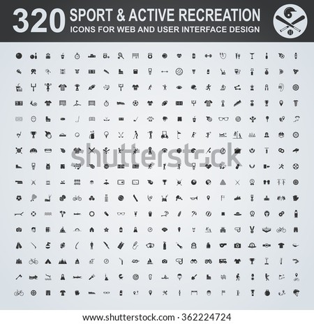 Sport and active recreation icons for web