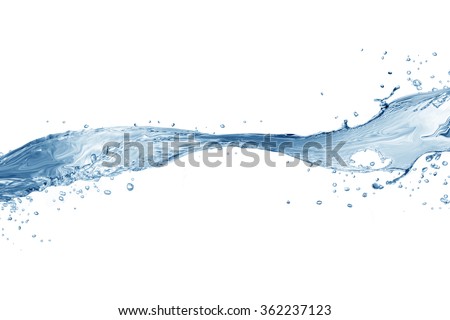 Water splash isolated on white.  water  splash of water forming  