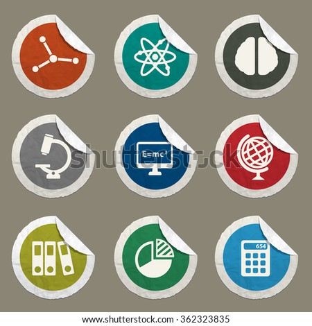 University sticker icons for web