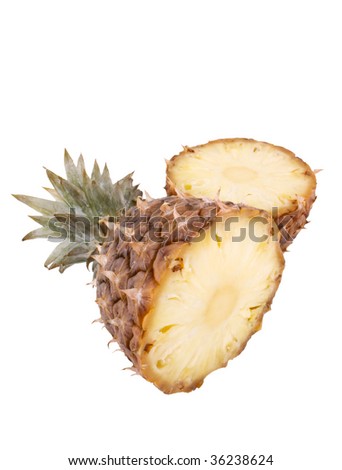 pineapple fruit isolated on white