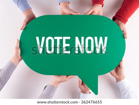 Group of People Message Talking Communication VOTE NOW Concept