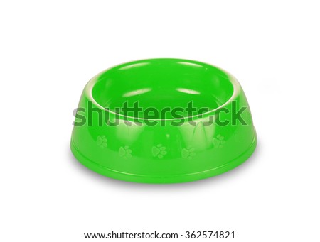 Cup for a dog food isolated on a white background. 