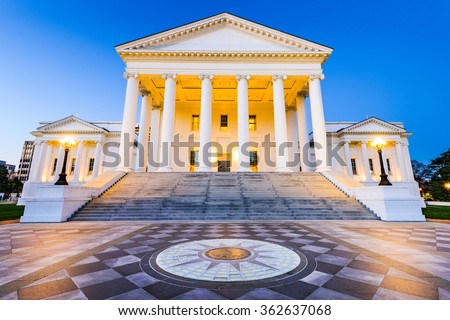 Virginia State Capitol in Richmond, Virginia, USA. Royalty-Free Stock Photo #362637068