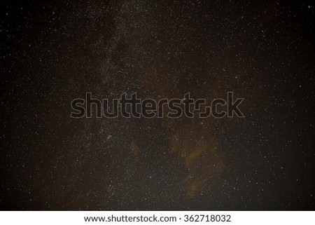 View of Milky Way from Yellowstone National Park, USA.