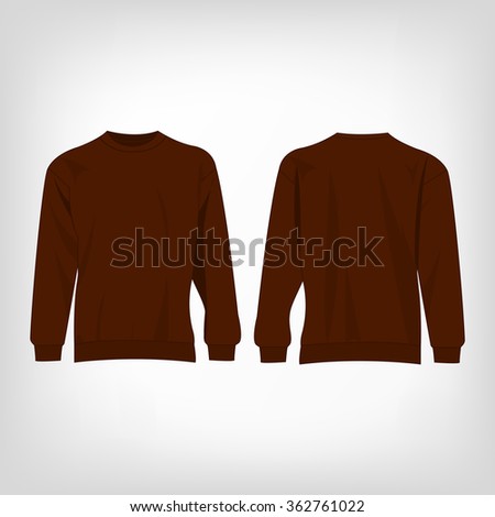 Sport brown sweater isolated vector