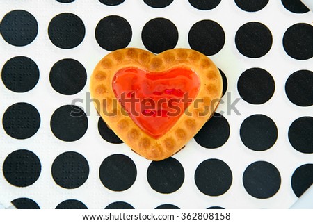 Cookies in the shape of hearts Studio Photo
