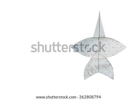kite isolated on white background in thailand the name is waw Chula 