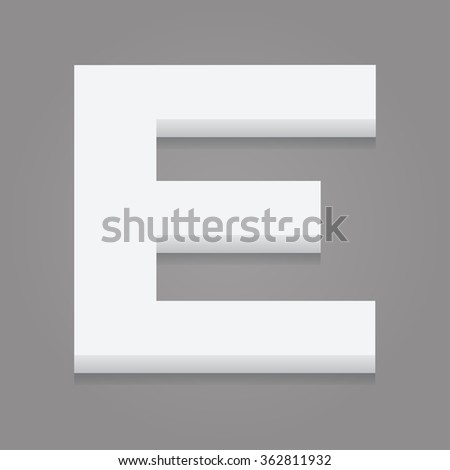 3d letters E isolated 