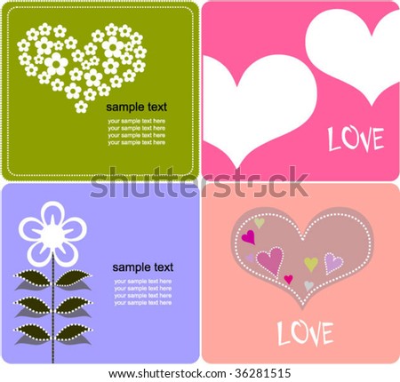 Collection love cards