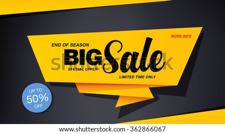 sale banner template design Royalty-Free Stock Photo #362866067