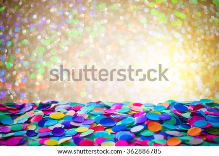 Colorful carnival background with confetti