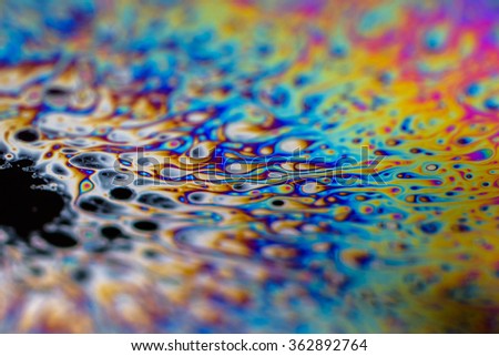 Details in a soap bubble, maco photography