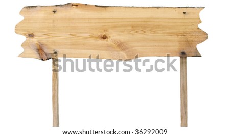 billboard wooden isolated on white