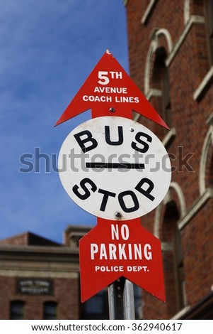 BUS STOP Sign