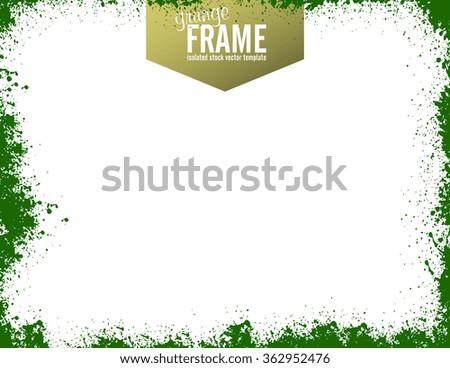 Grunge frame - abstract texture background. Isolated stock vector design template - easy to use
