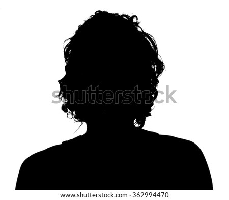 Hidden face in the shadow.male person  silhouette 