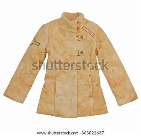 yellow jacket isolated on white background
