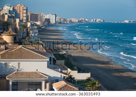 The beaches of La Manga. Murcia. Spain