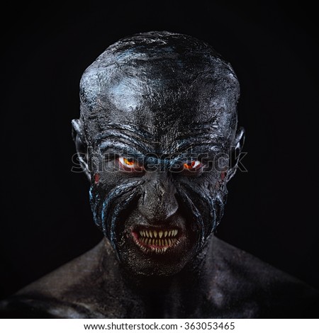Man in monster makeup Royalty-Free Stock Photo #363053465