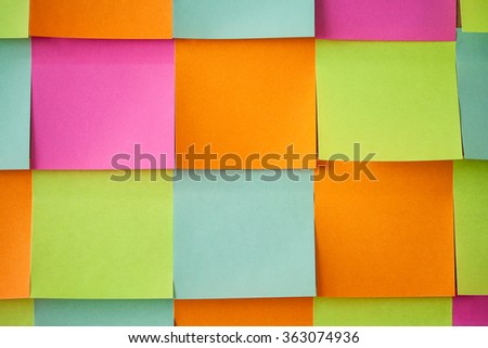 background paper colored stickers