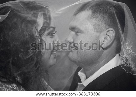Wedding picture in black and white