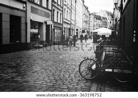 Black and white vintage photo of a Torun in Poland