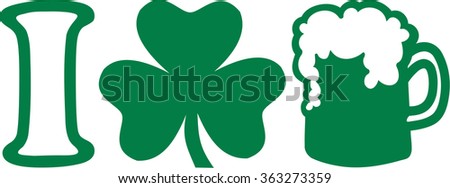 I love green beer with clover