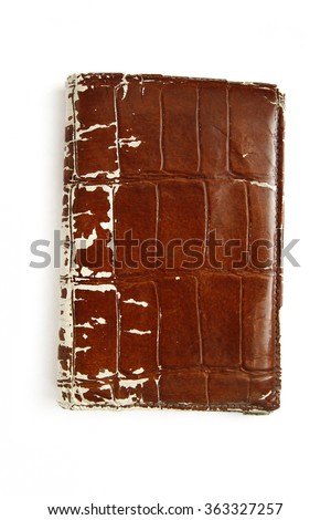 old men's wallet on a white background