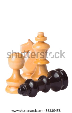 figures of chess on white background