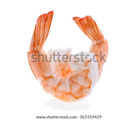 shrimps isolated on  white background