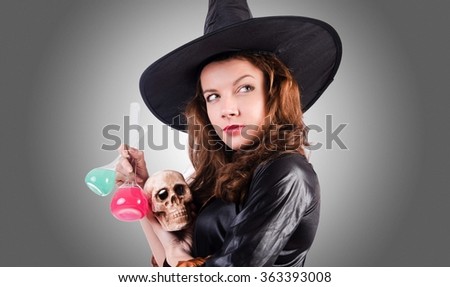 Witch against the gradient background