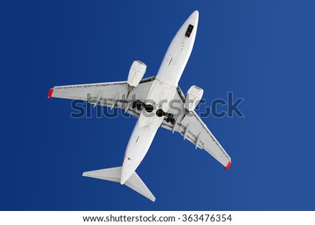 Boeing 737 modern civil airplane. Royalty-Free Stock Photo #363476354