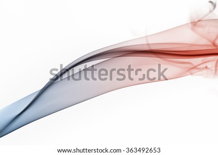 Real photographed abstract smoke on white background.