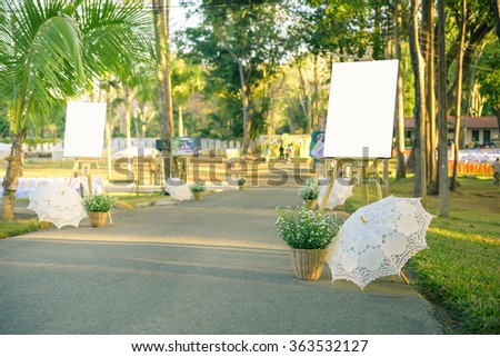 White frame  photo in wedding day